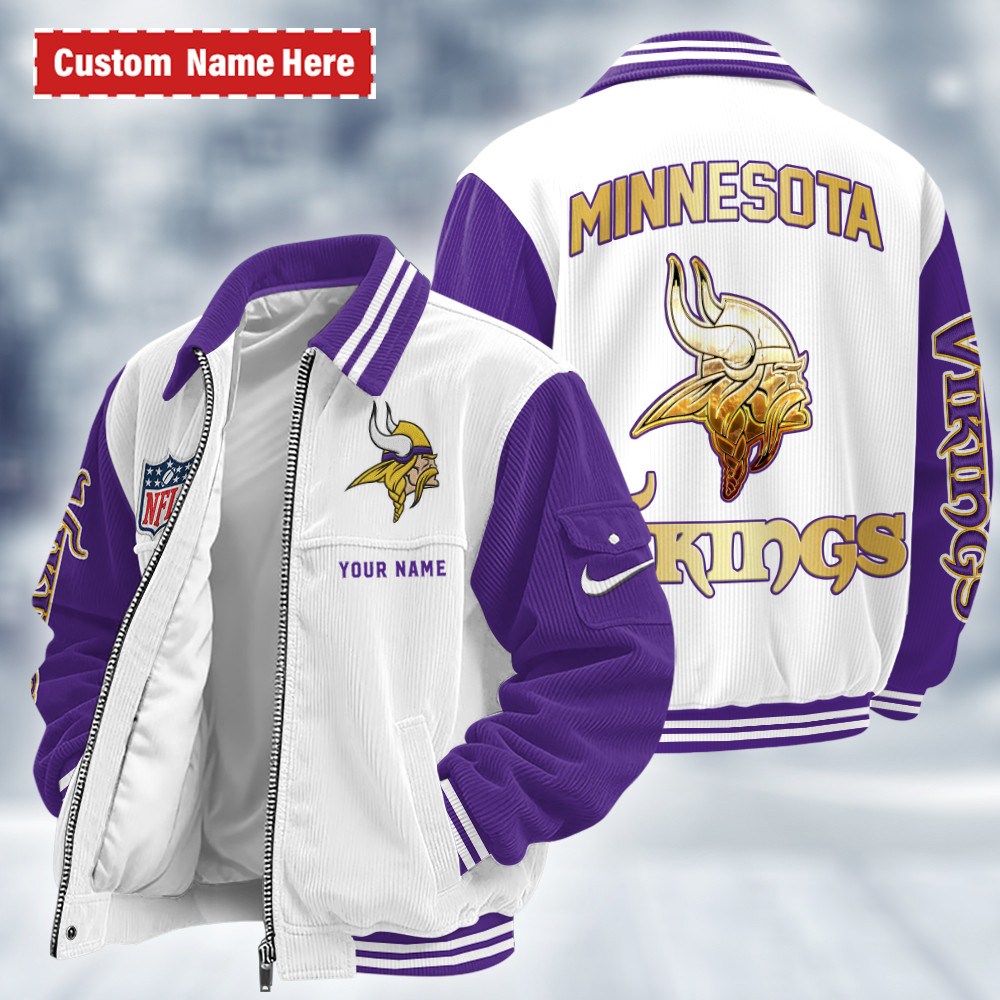 Minnesota Vikings Touchdown Classic Varsity Jacket PF3GPX