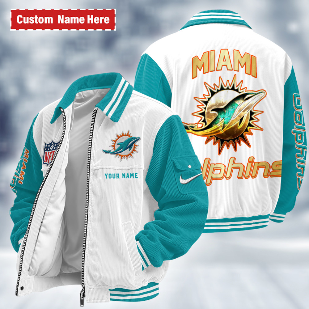 Miami Dolphins Touchdown Classic Varsity Jacket PBRFYR
