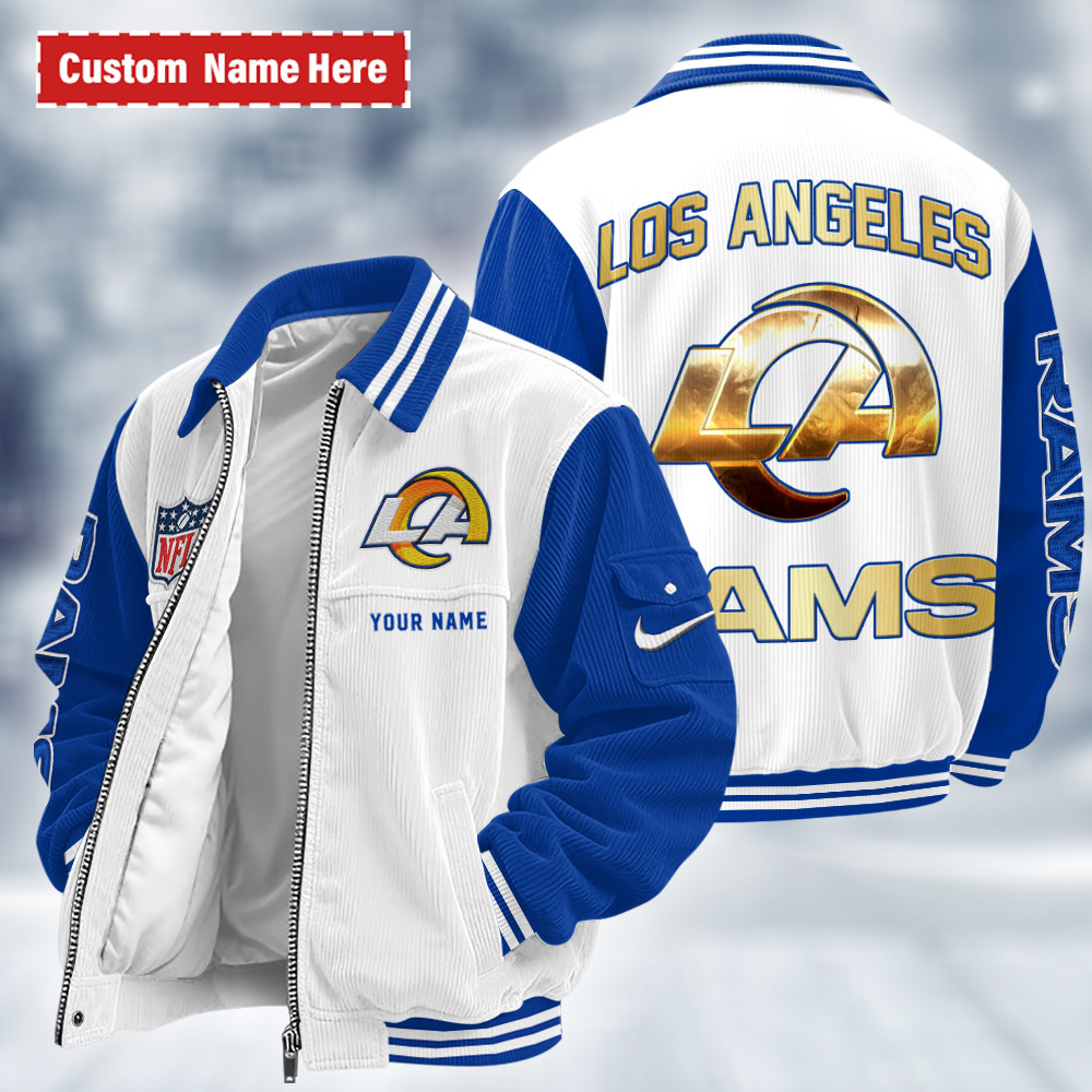 Los Angeles Rams Touchdown Classic Varsity Jacket PBXUYW