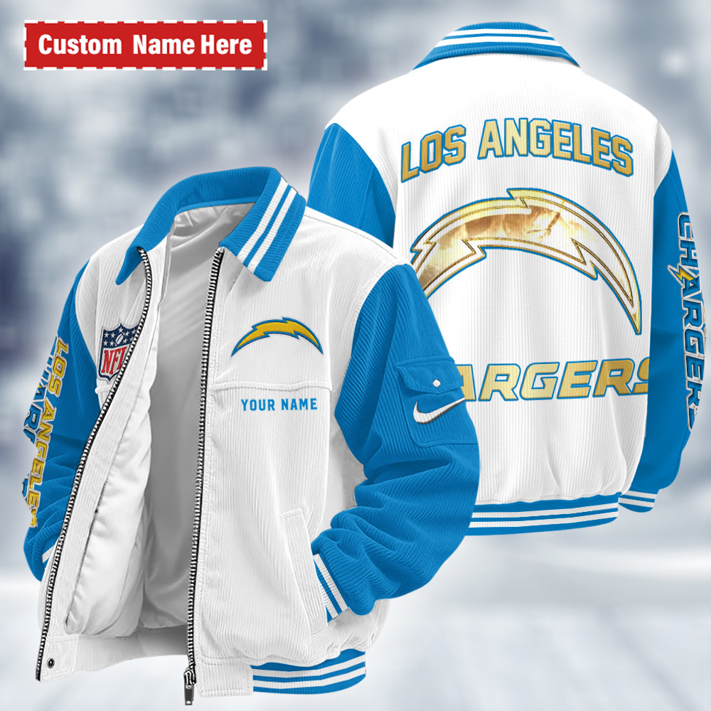 Los Angeles Chargers Touchdown Classic Varsity Jacket PFBUV8