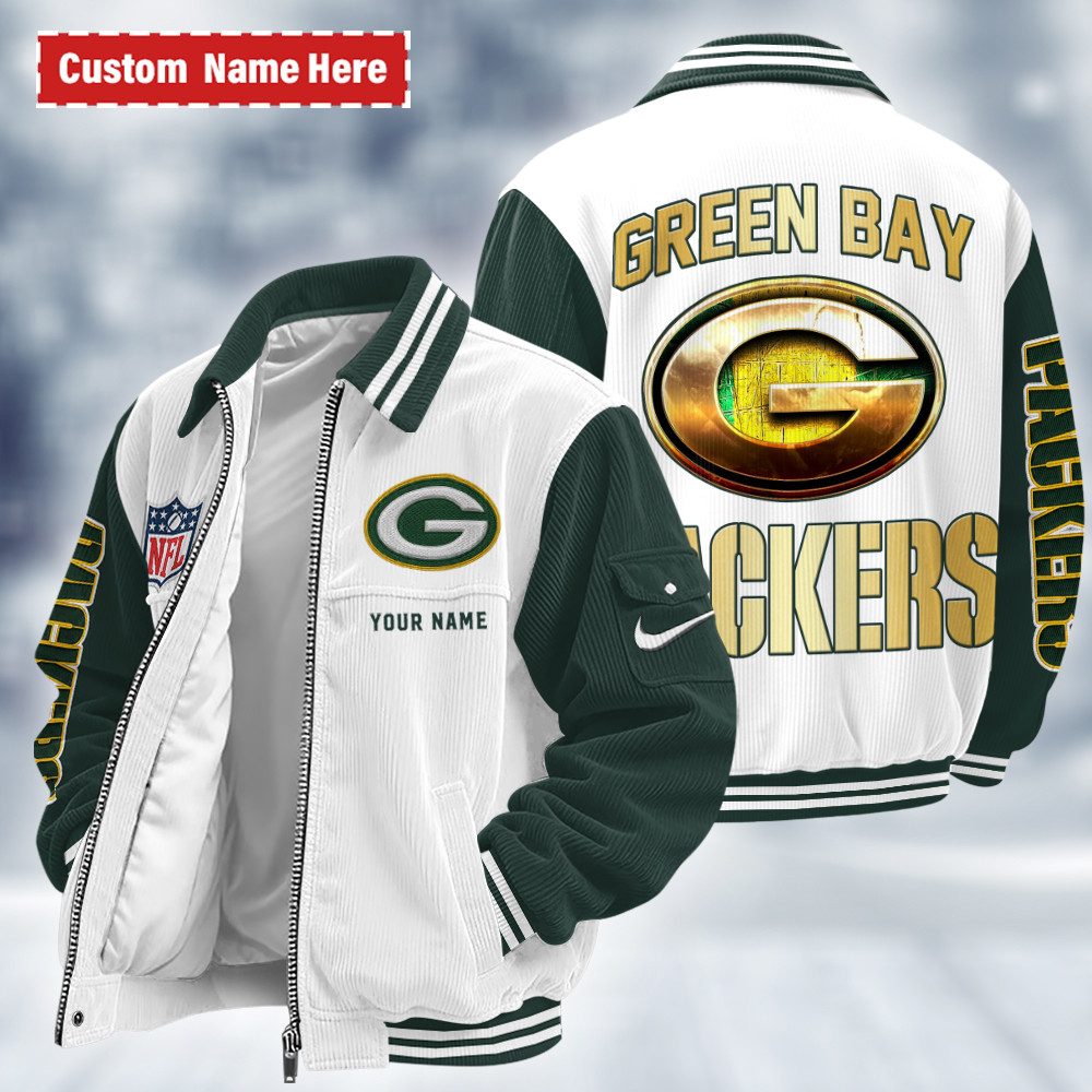 Green Bay Packers Touchdown Classic Varsity Jacket PQKEPD