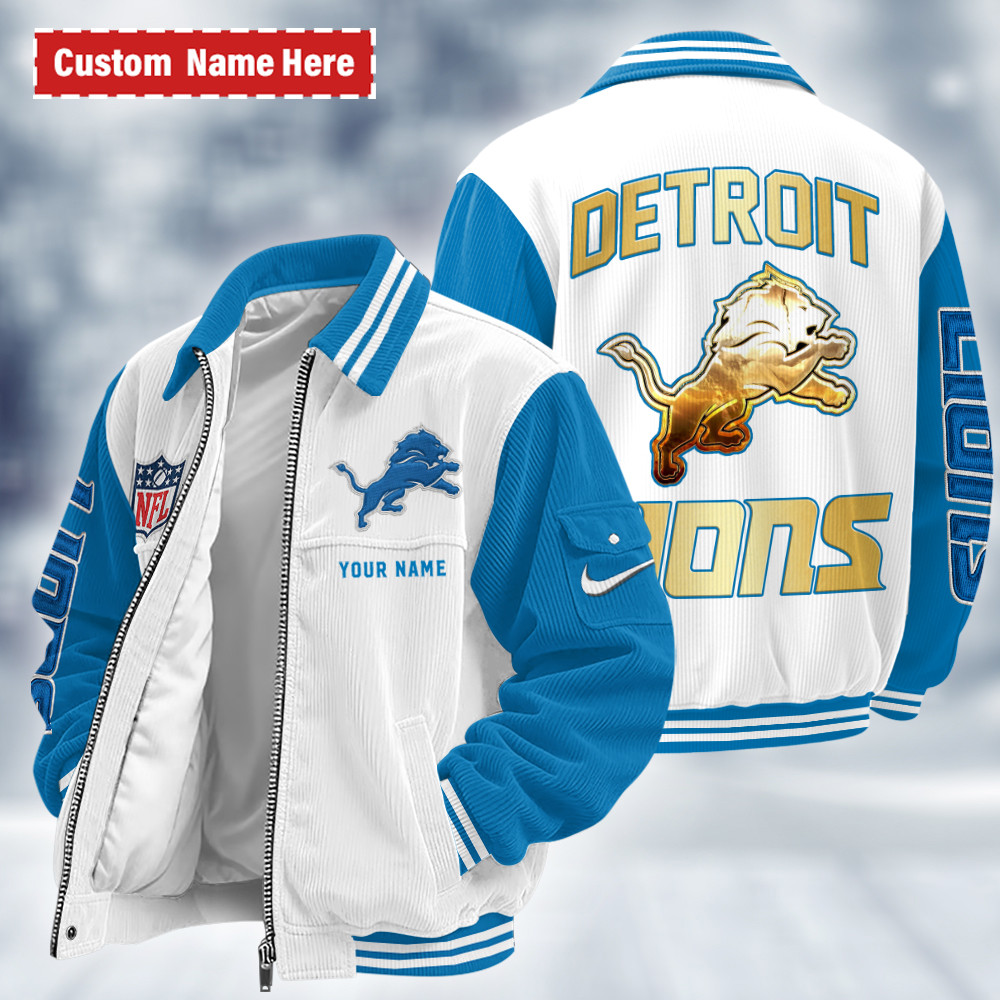 Detroit Lions Touchdown Classic Varsity Jacket PXMM2W