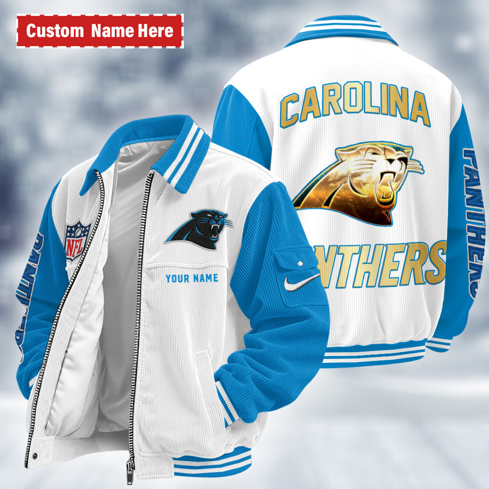Carolina Panthers Touchdown Classic Varsity Jacket PTJLVM