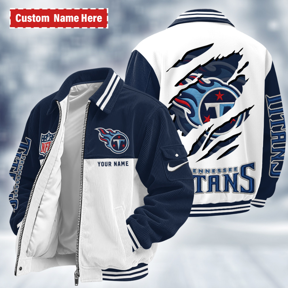 Tennessee Titans Touchdown Classic Varsity Jacket PJEY7H