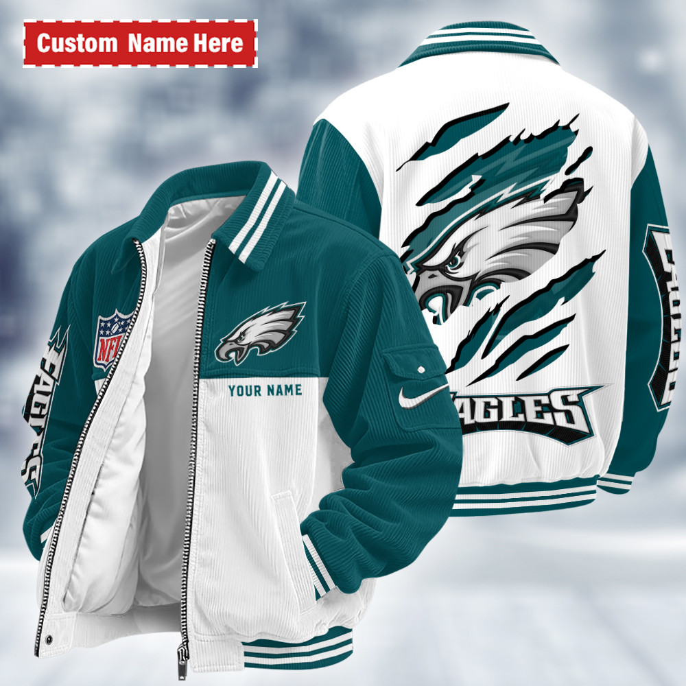 Philadelphia Eagles Touchdown Classic Varsity Jacket PXCZ3E