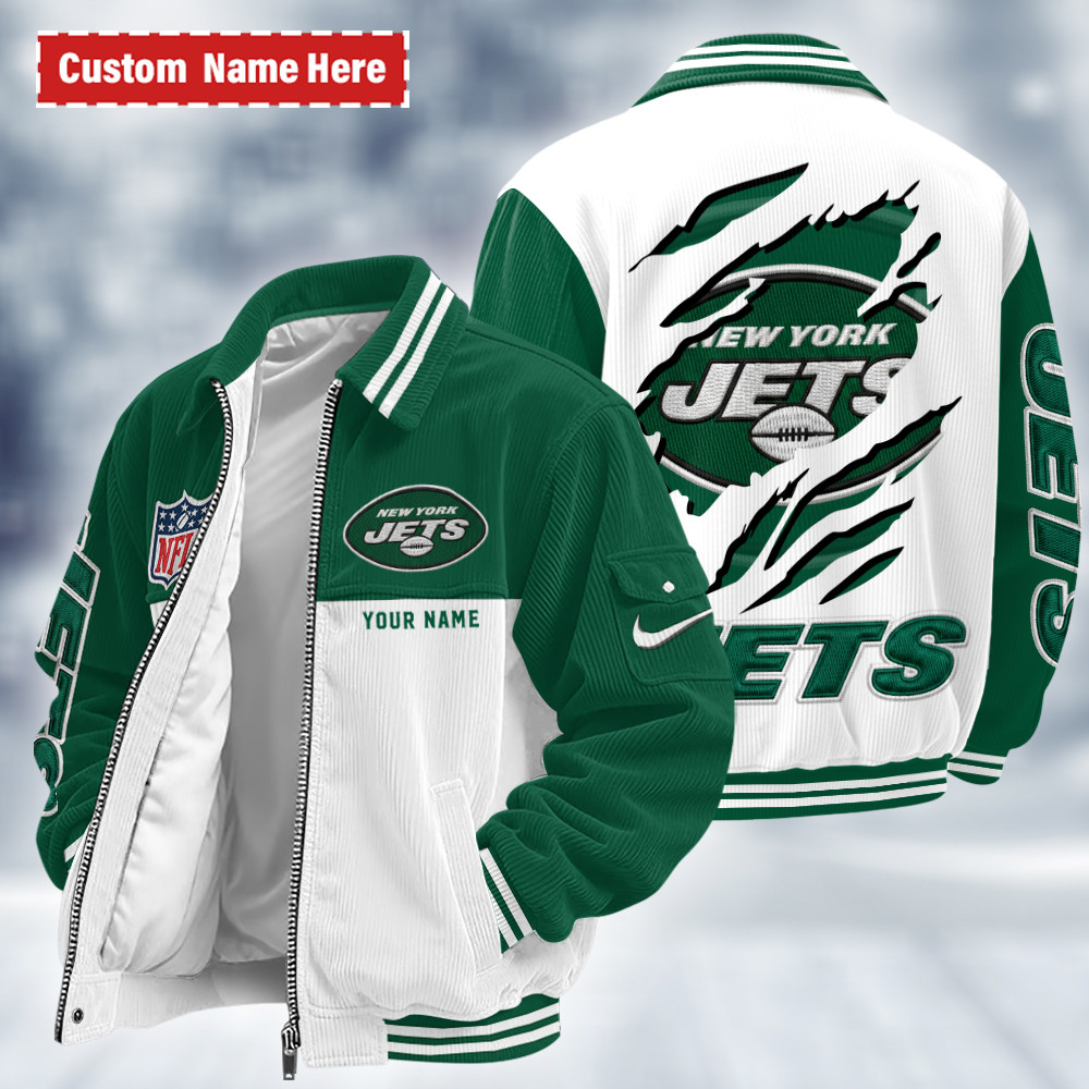 New York Jets Touchdown Classic Varsity Jacket PU4UYK