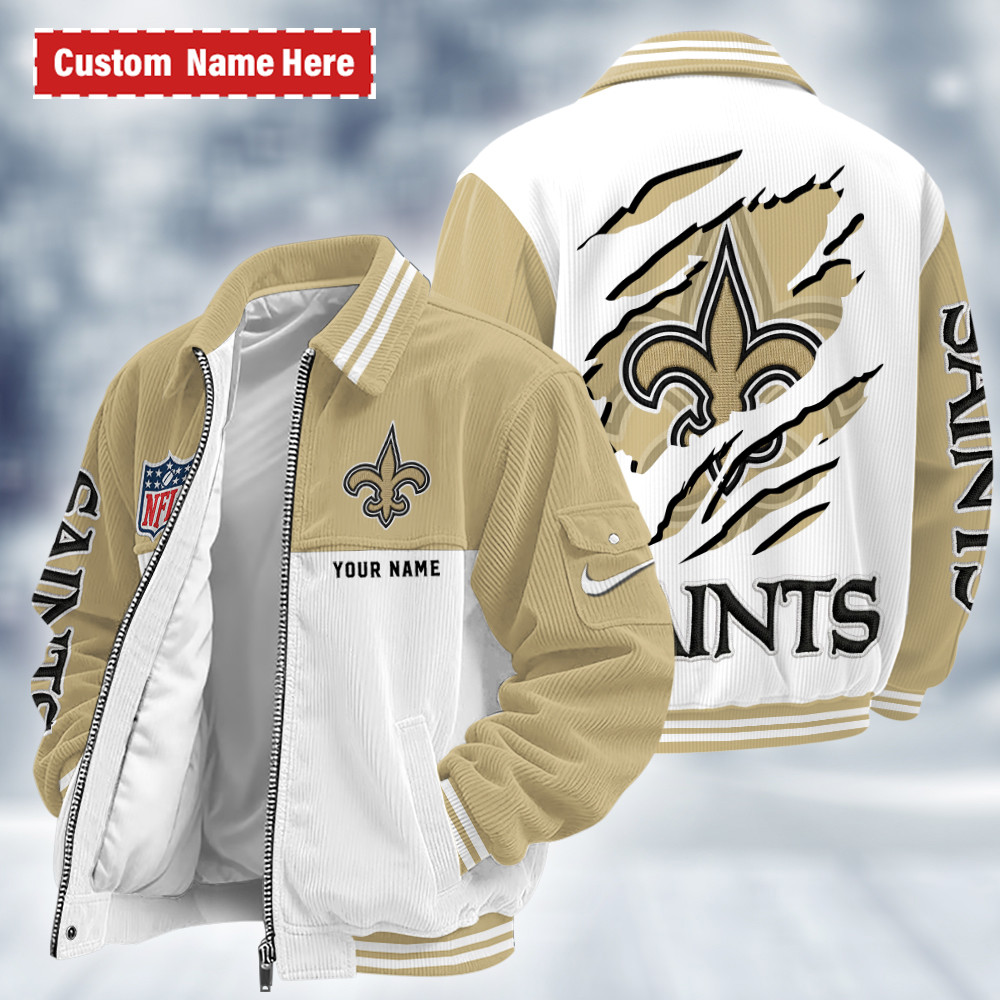 New Orleans Saints Touchdown Classic Varsity Jacket PLXELR