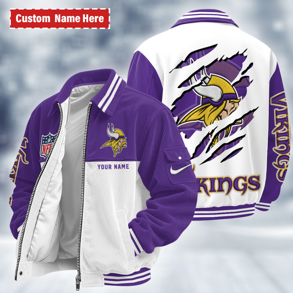 Minnesota Vikings Touchdown Classic Varsity Jacket PSCVWD