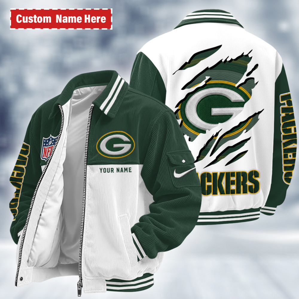 Green Bay Packers Touchdown Classic Varsity Jacket PA9Q9M