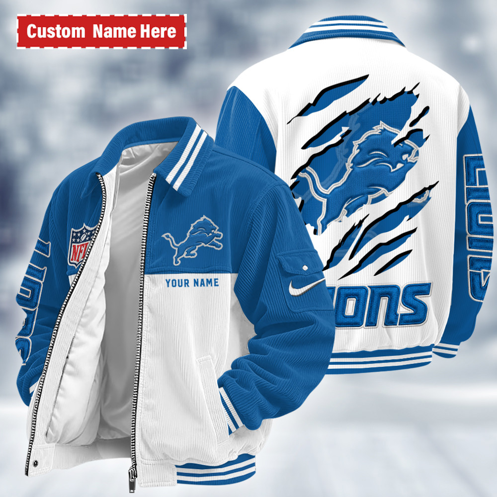 Detroit Lions Touchdown Classic Varsity Jacket P4YS8W