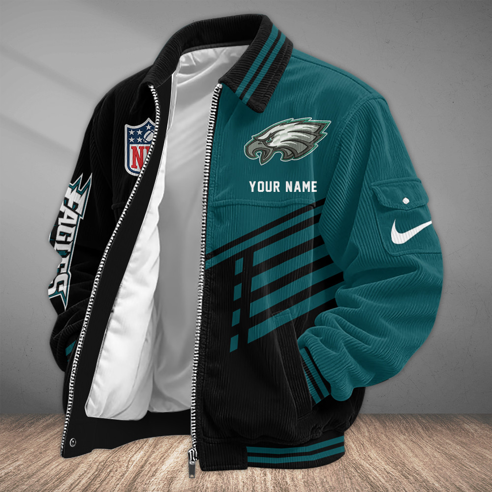 Philadelphia Eagles Touchdown Classic Varsity Jacket PKYF6U