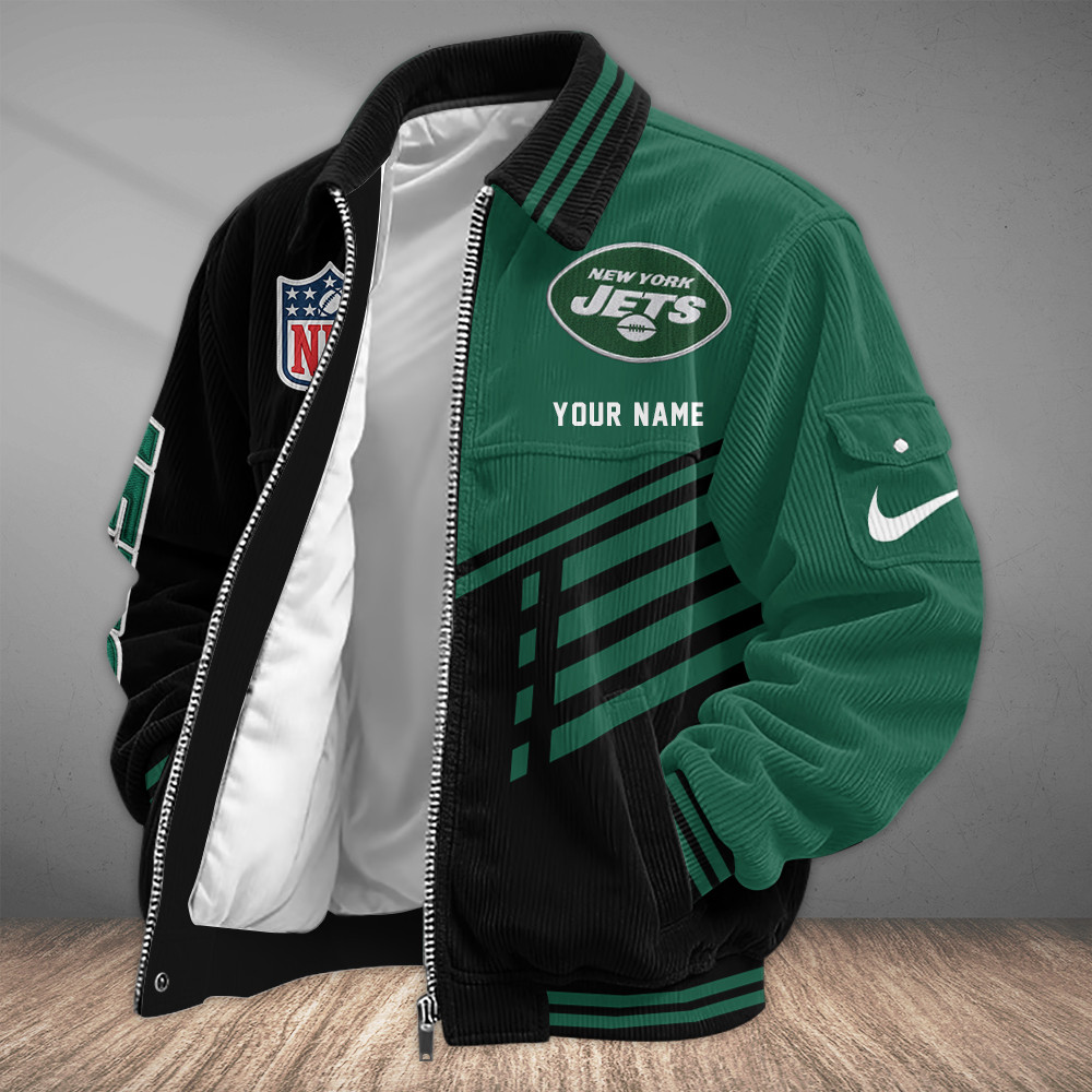 New York Jets Touchdown Classic Varsity Jacket PJUC2P