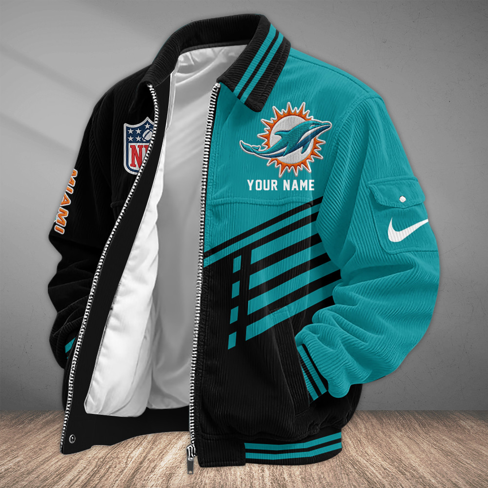 Miami Dolphins Touchdown Classic Varsity Jacket PEXTYG