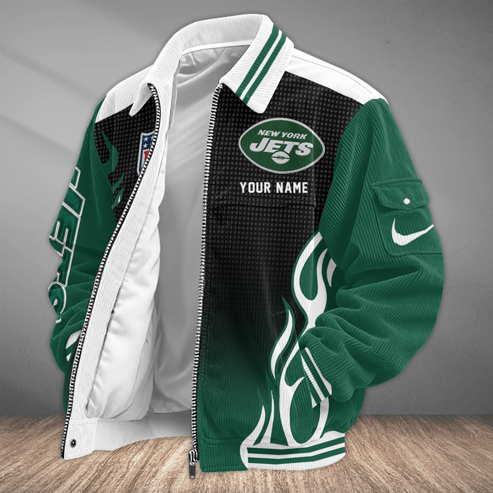 New York Jets Touchdown Classic Varsity Jacket PN945H