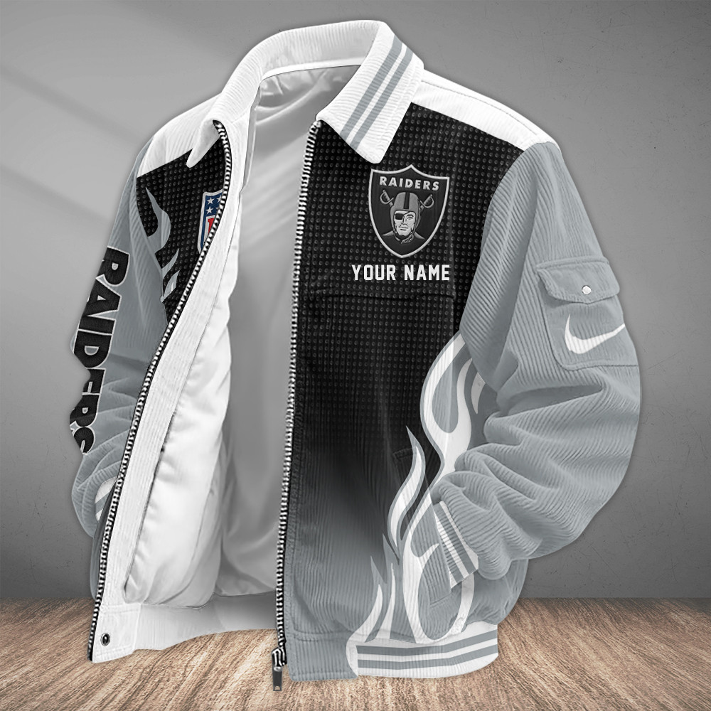 Las Vegas Raiders Touchdown Classic Varsity Jacket PD3J2Q