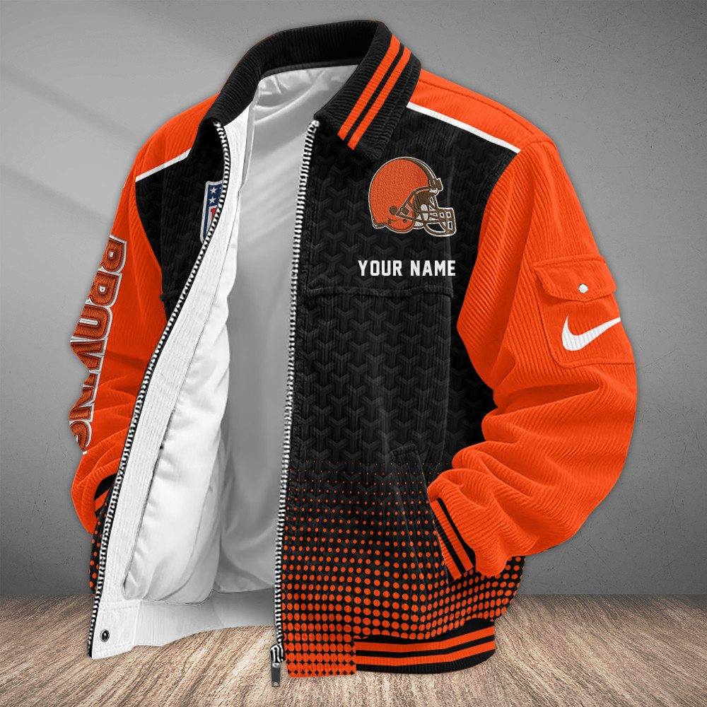 Cleveland Browns Touchdown Classic Varsity Jacket PN7H3C
