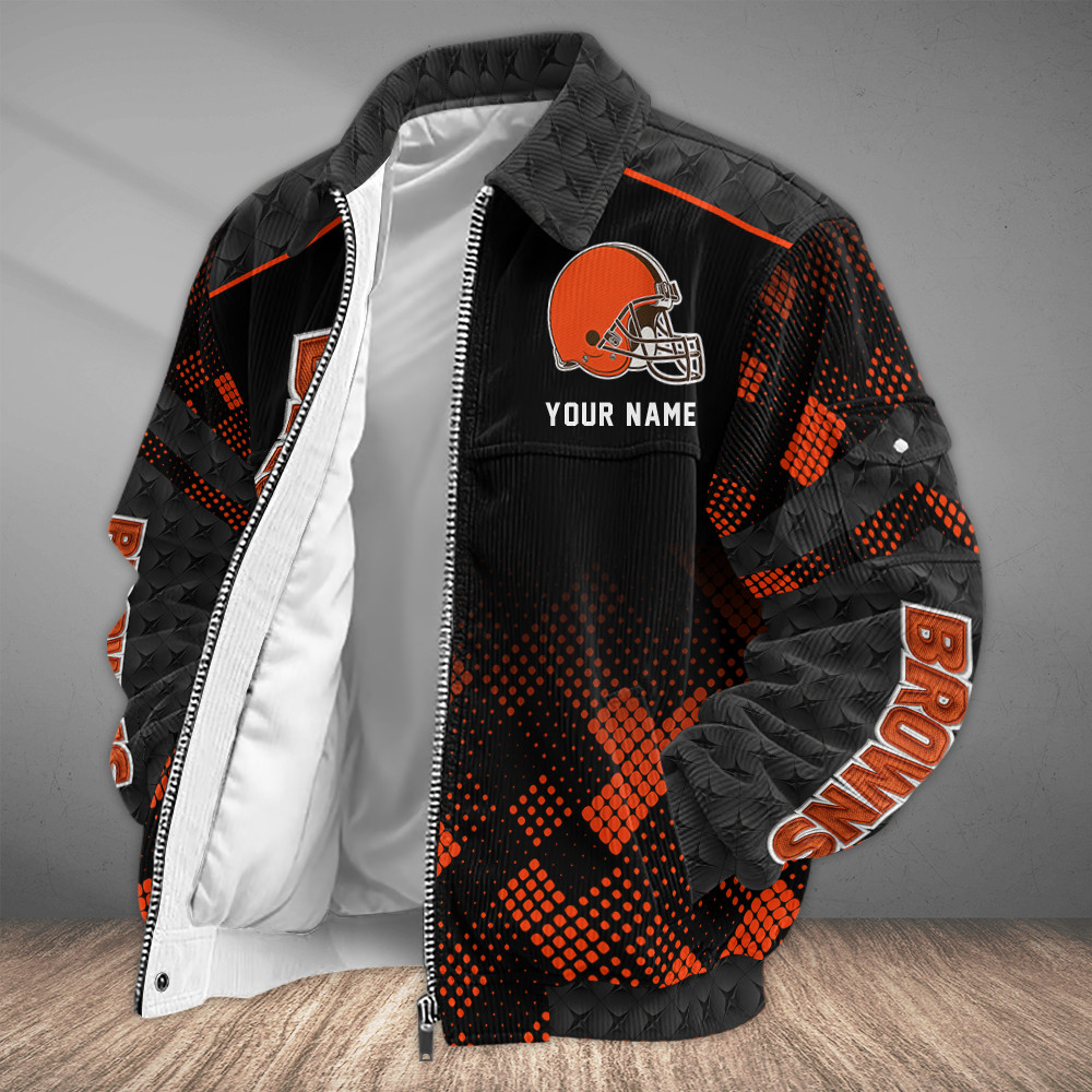 Cleveland Browns Touchdown Classic Varsity Jacket PFJQMG