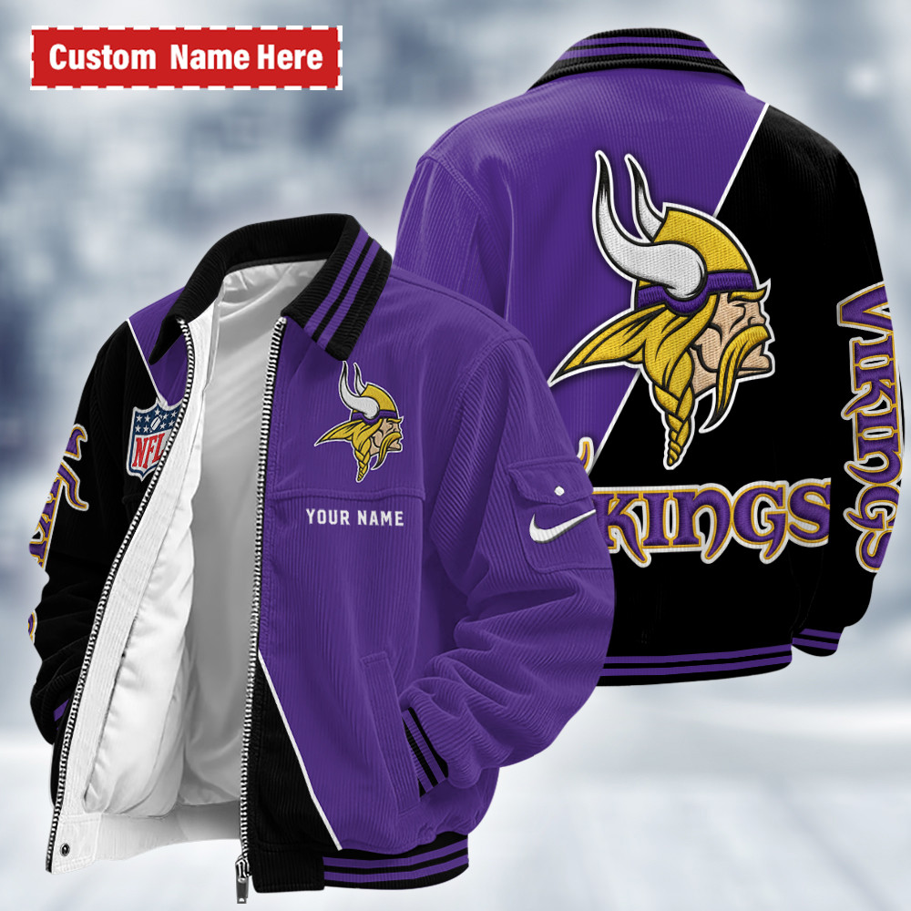 Minnesota Vikings Touchdown Classic Varsity Jacket PMBBUL