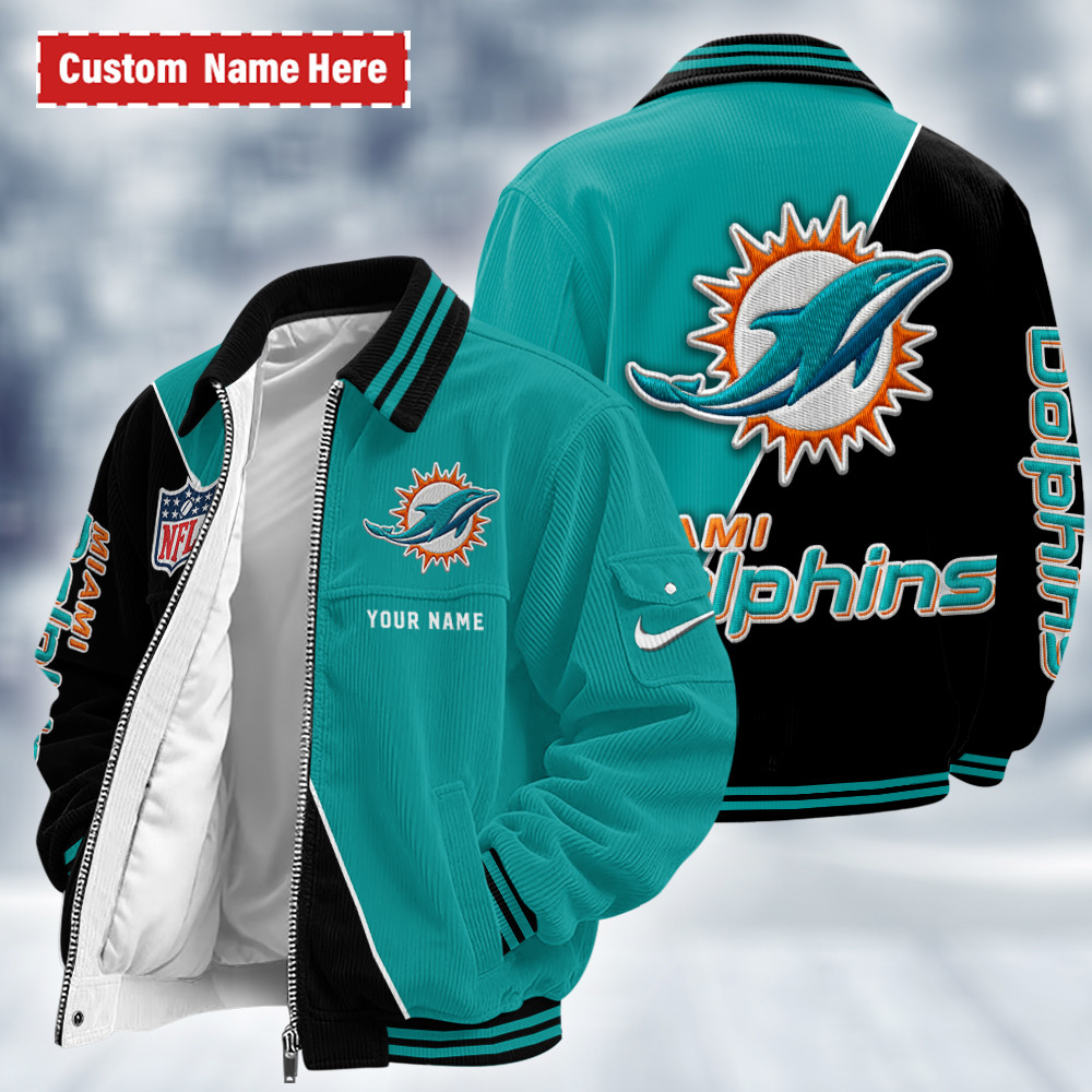 Miami Dolphins Touchdown Classic Varsity Jacket PU8MHG