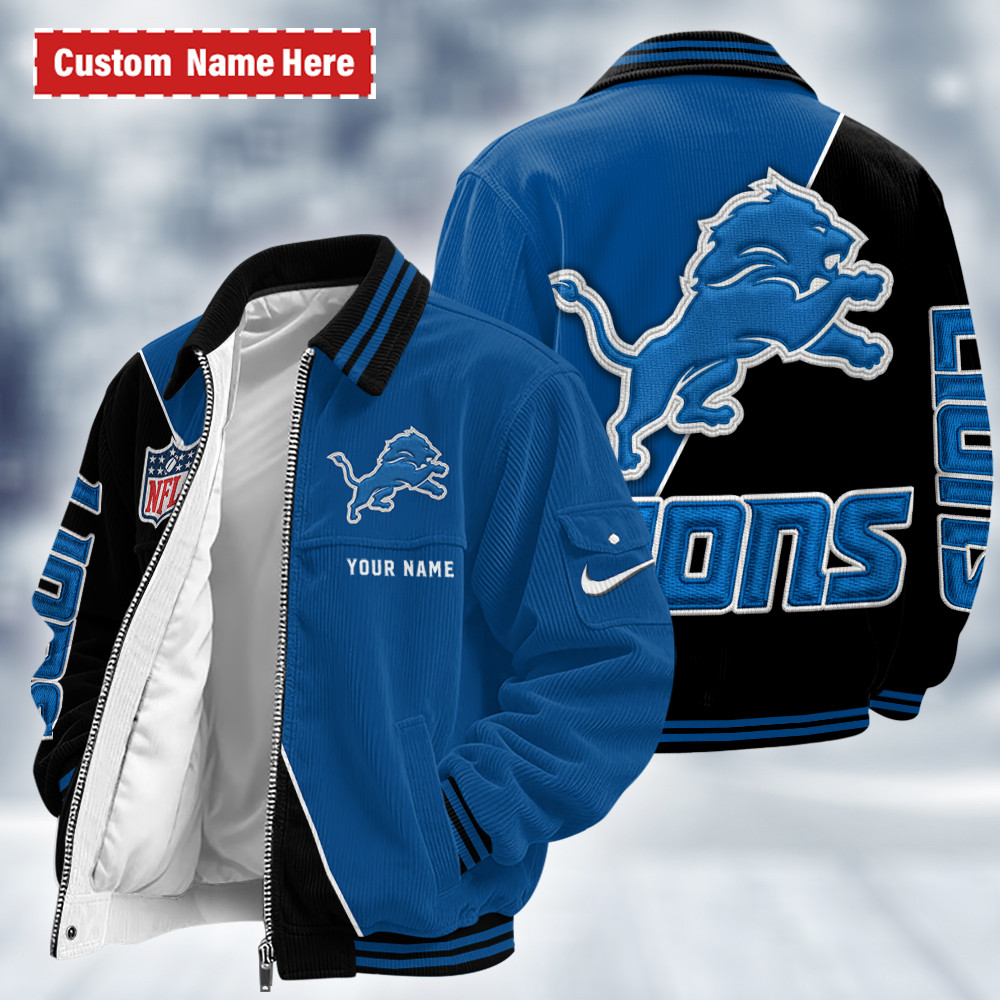 Detroit Lions Touchdown Classic Varsity Jacket PNLSQS