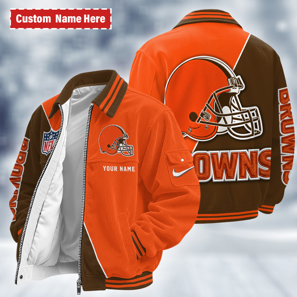 Cleveland Browns Touchdown Classic Varsity Jacket P9BXAY