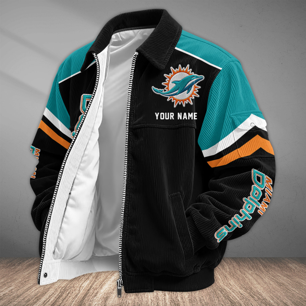 Miami Dolphins Touchdown Classic Varsity Jacket PYSYQ9