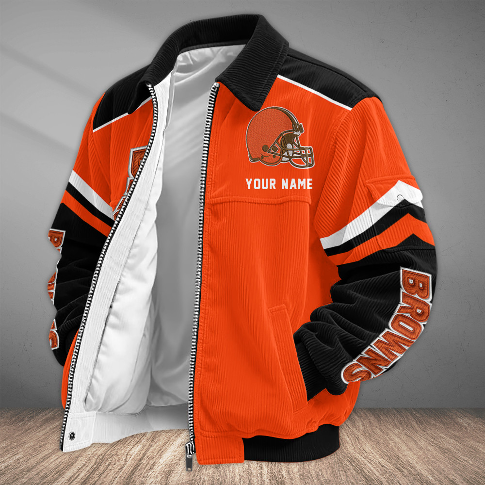 Cleveland Browns Touchdown Classic Varsity Jacket PWJCJ8