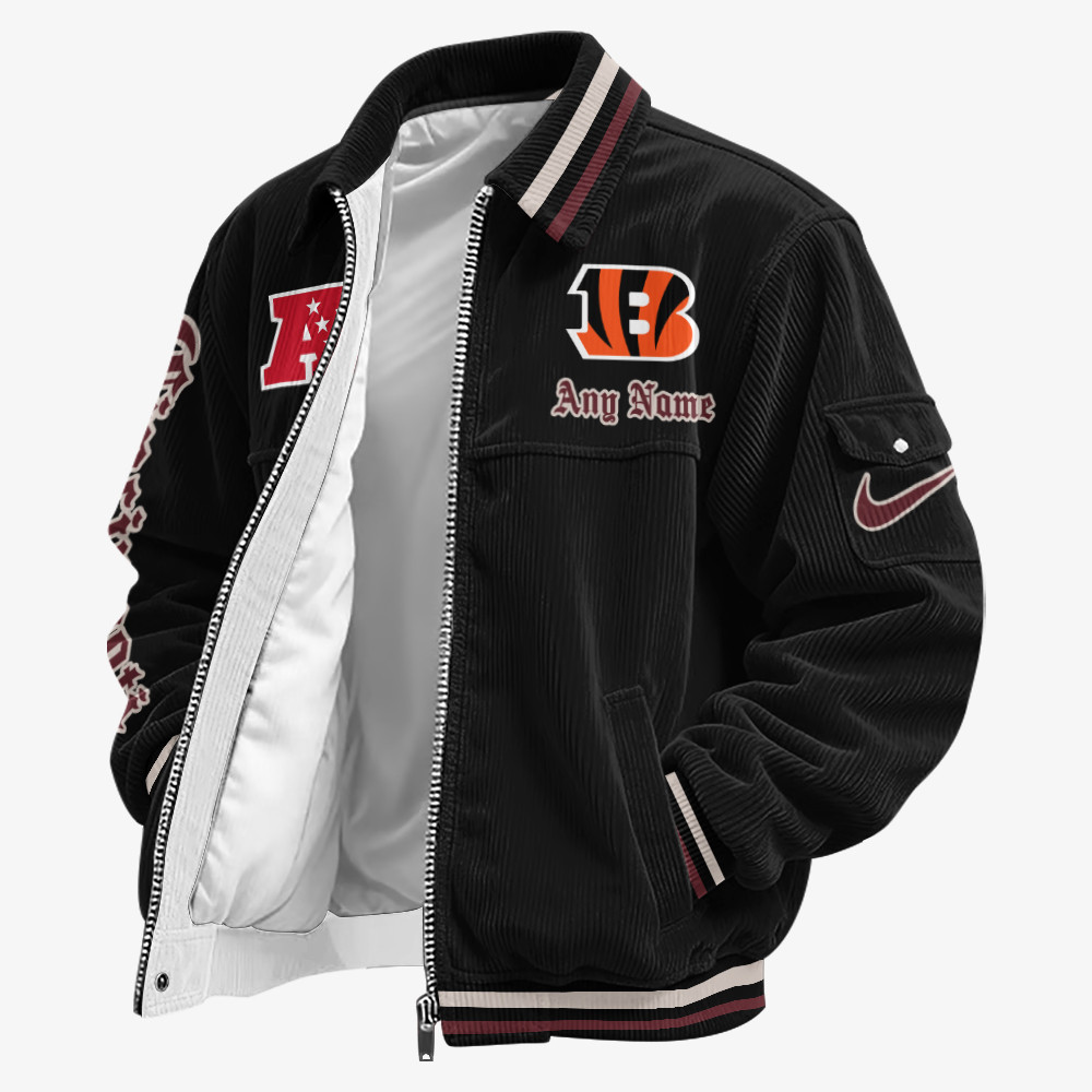 Cincinnati Bengals Touchdown Classic Varsity Jacket PYL8BL