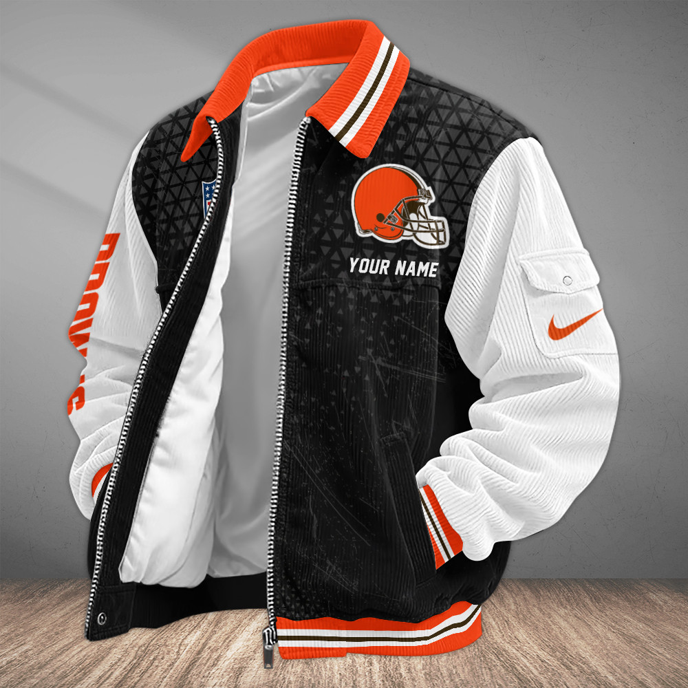 Cleveland Browns Touchdown Classic Varsity Jacket PVYRQ7