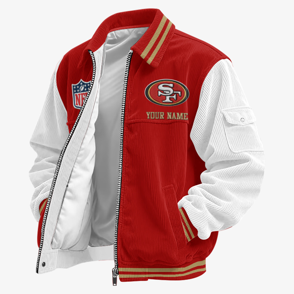 San Francisco 49ers Touchdown Classic Varsity Jacket PU2W32