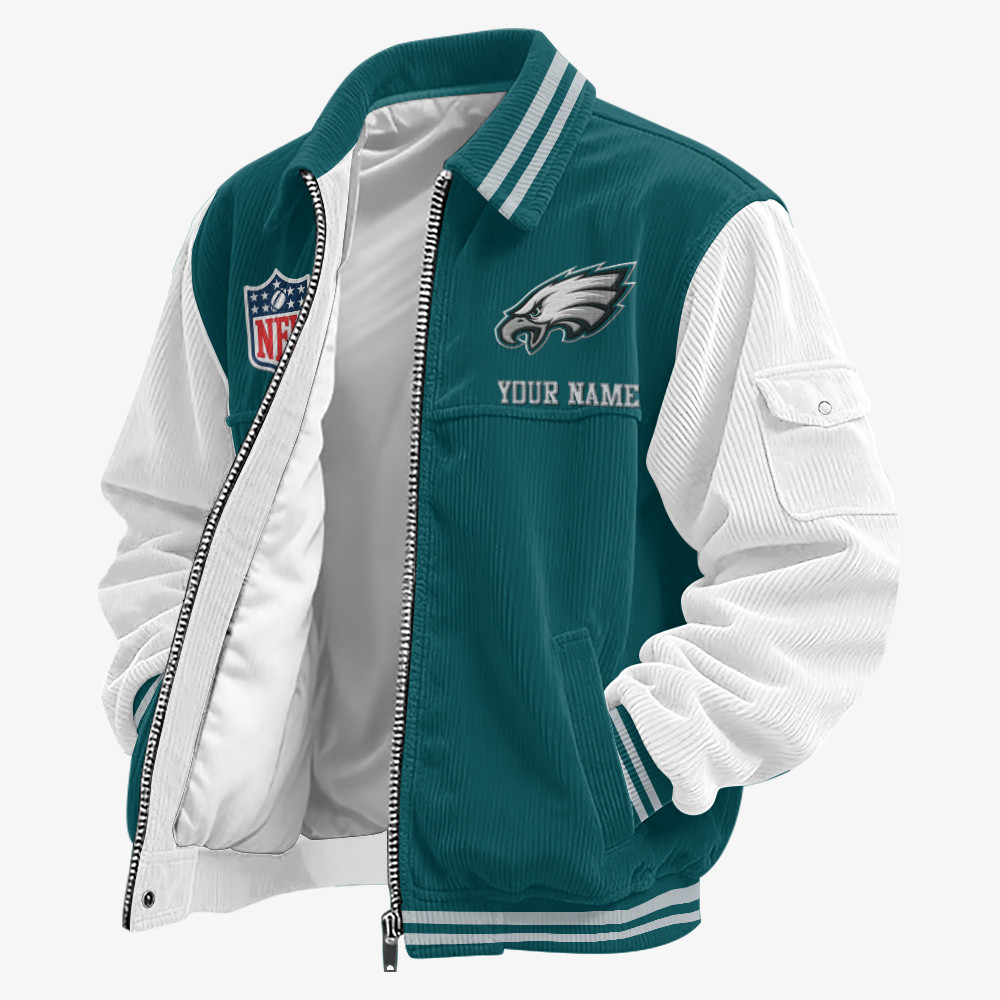 Philadelphia Eagles Touchdown Classic Varsity Jacket P9Q39N