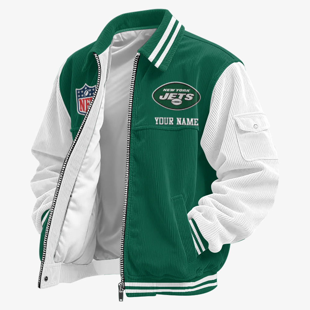 New York Jets Touchdown Classic Varsity Jacket PZPSC3