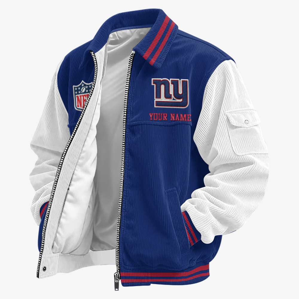 New York Giants Touchdown Classic Varsity Jacket PEDVZQ