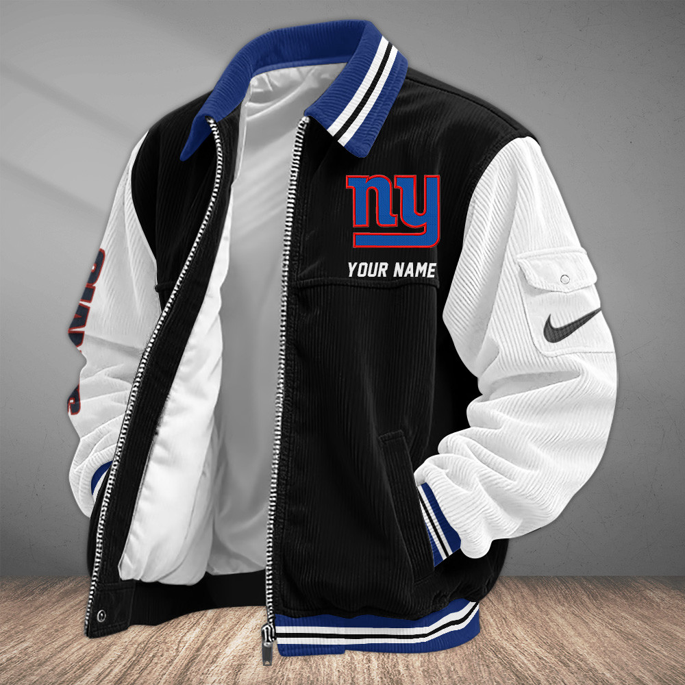New York Giants Touchdown Classic Varsity Jacket PLNNHW