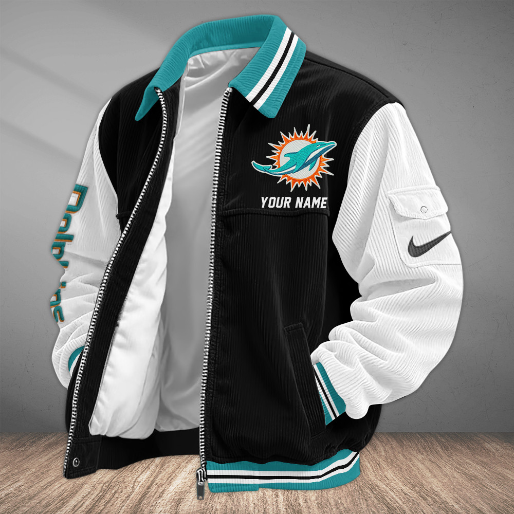 Miami Dolphins Touchdown Classic Varsity Jacket PM7J43