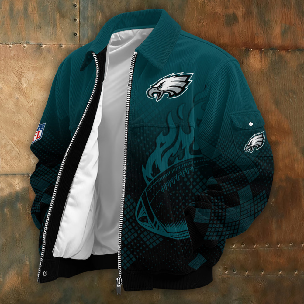 Philadelphia Eagles Touchdown Classic Varsity Jacket P7XW8L