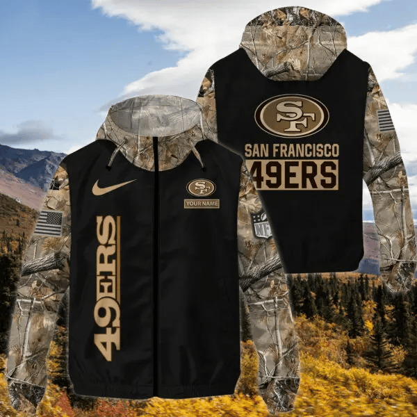San Francisco 49ers Custom Windbreaker Outdoor Jacket Sport Fan Gift PYHZH4