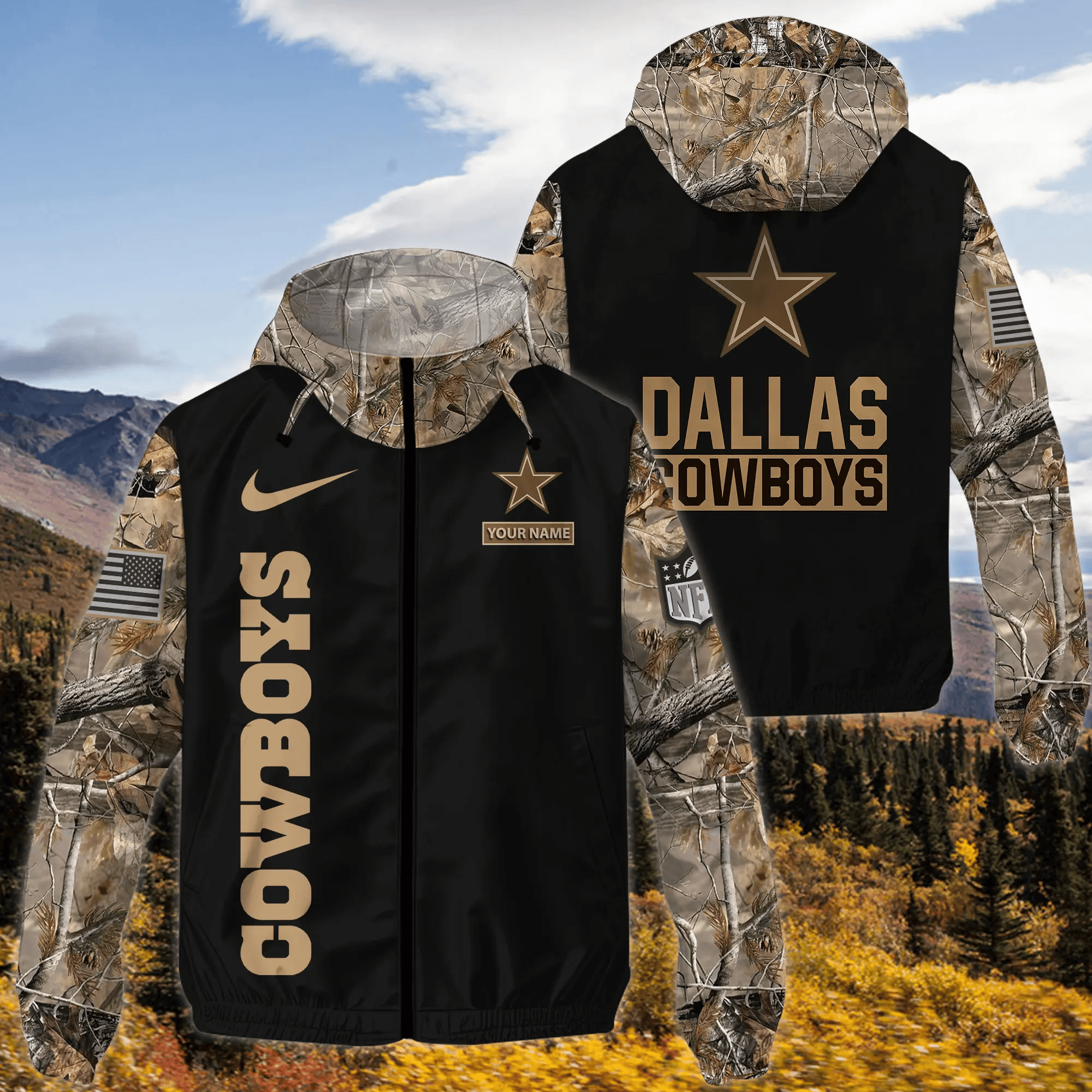 Dallas Cowboys Custom Windbreaker Outdoor Jacket Sport Fan Gift PDKYG4