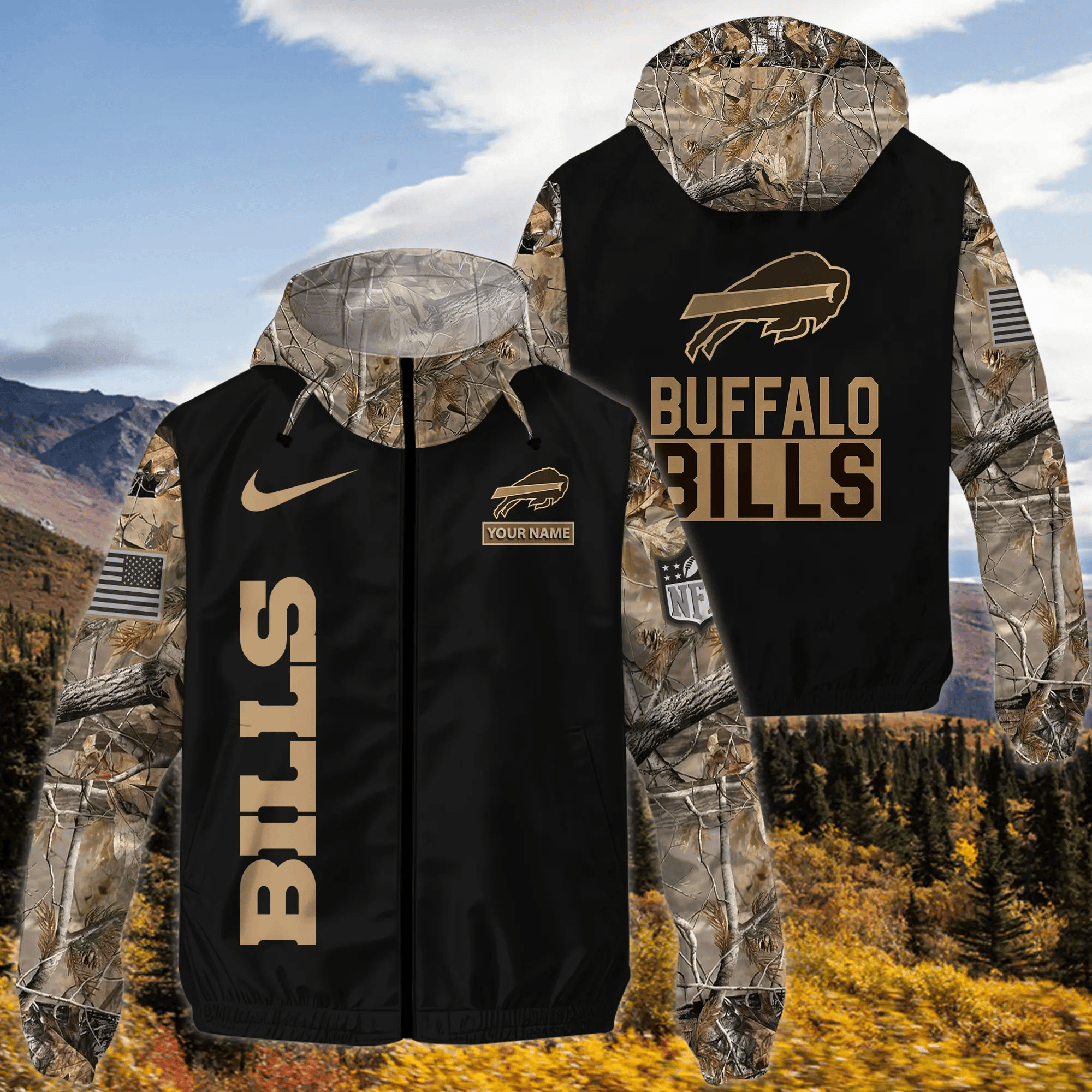 Buffalo Bills Custom Windbreaker Outdoor Jacket Sport Fan Gift PA39GW