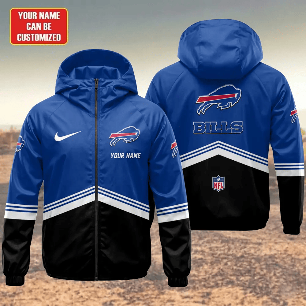 Buffalo Bills Hooded Full Zip Windbreaker Jacket PYM3T9