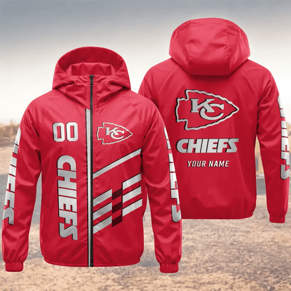 Kansas City Chiefs Hooded Full Zip Windbreaker Jacket P7NMG7