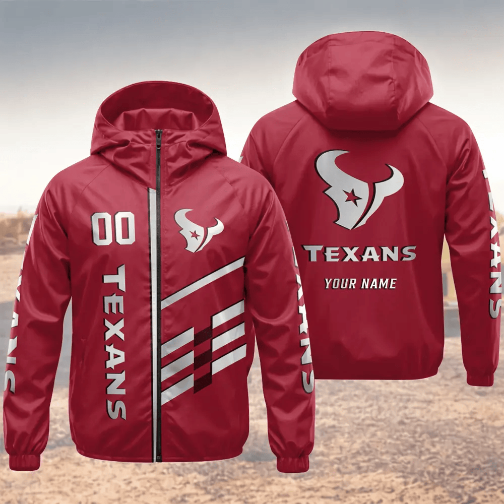 Houston Texans Hooded Full Zip Windbreaker Jacket PVSY9C