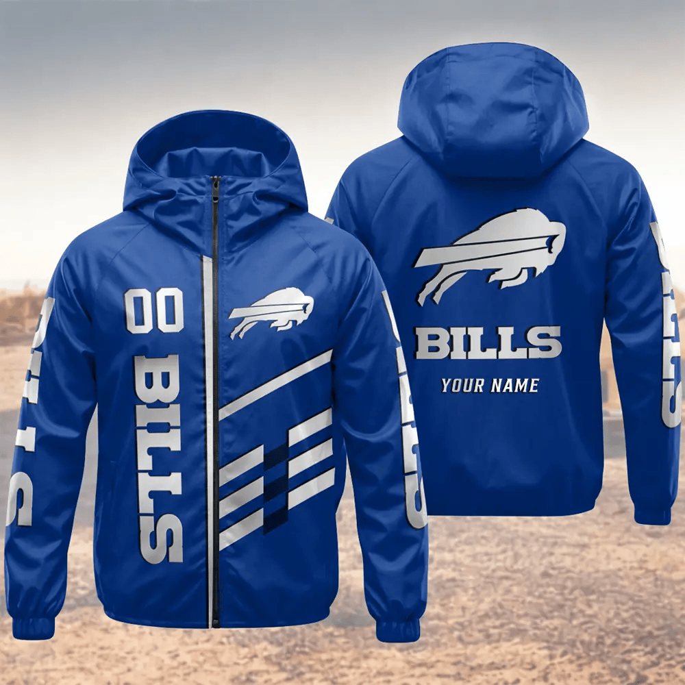 Buffalo Bills Hooded Full Zip Windbreaker Jacket PP8VG3
