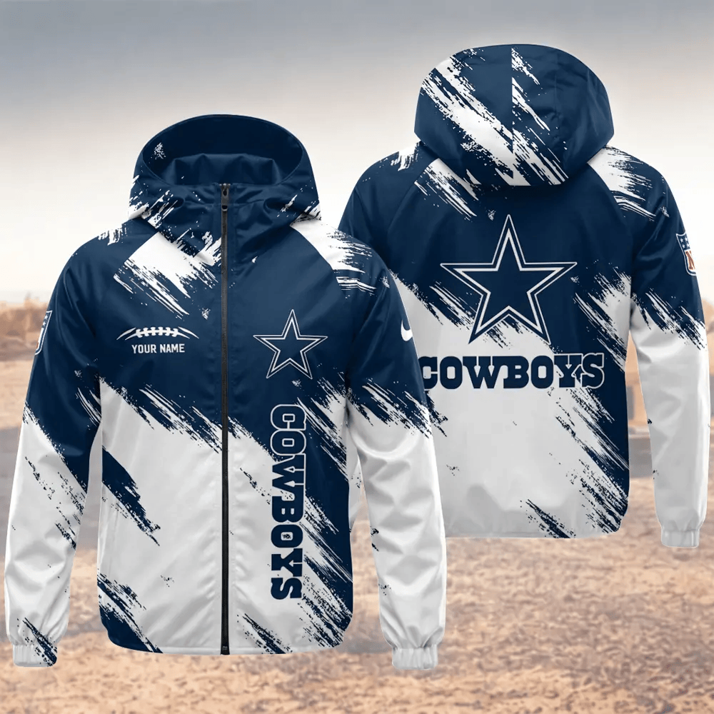 Dallas Cowboys Hooded Full Zip Windbreaker Jacket PVVGFJ