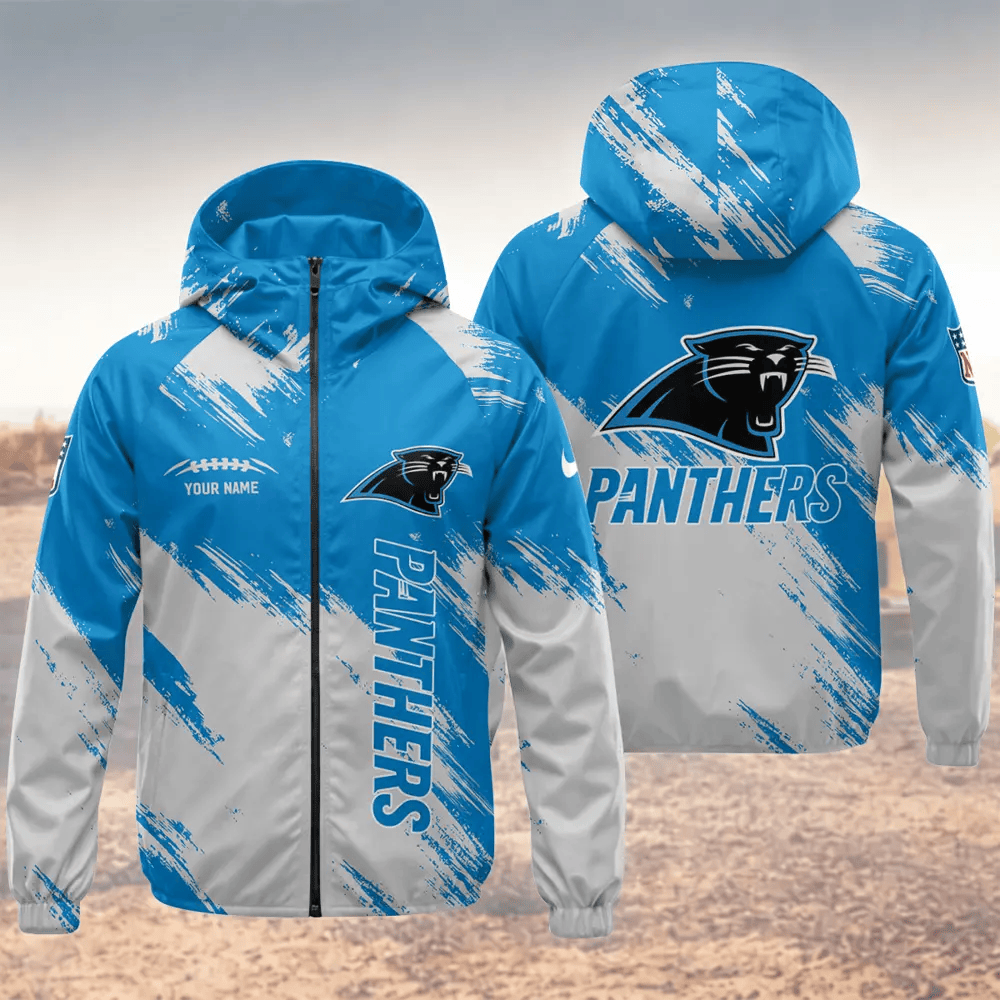 Carolina Panthers Hooded Full Zip Windbreaker Jacket PW3EDQ