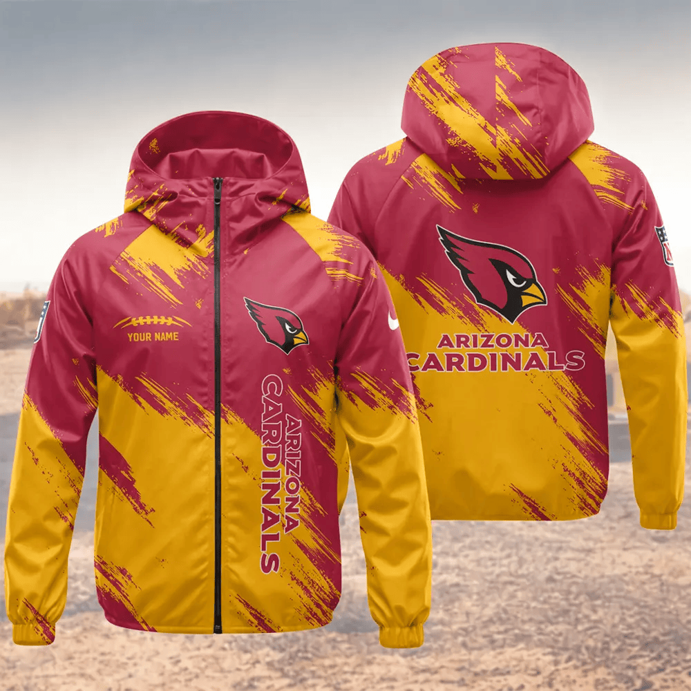 Arizona Cardinals Hooded Full Zip Windbreaker Jacket P8UKHP