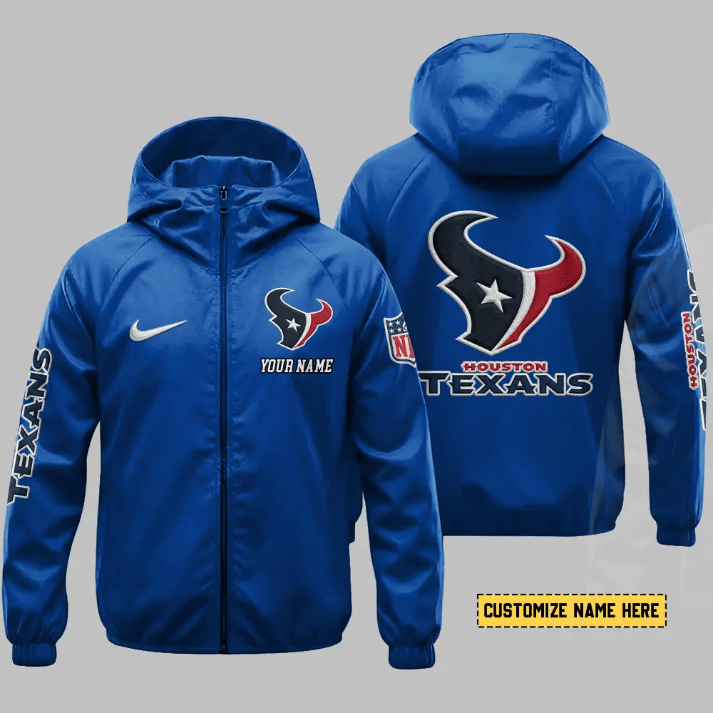 Houston Texans Hooded Full Zip Windbreaker Jacket PSLK2B