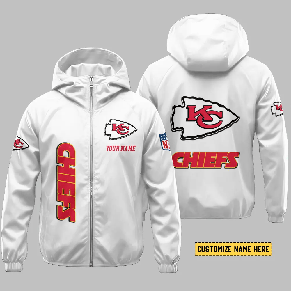 Kansas City Chiefs Hooded Full Zip Windbreaker Jacket PKSNKQ