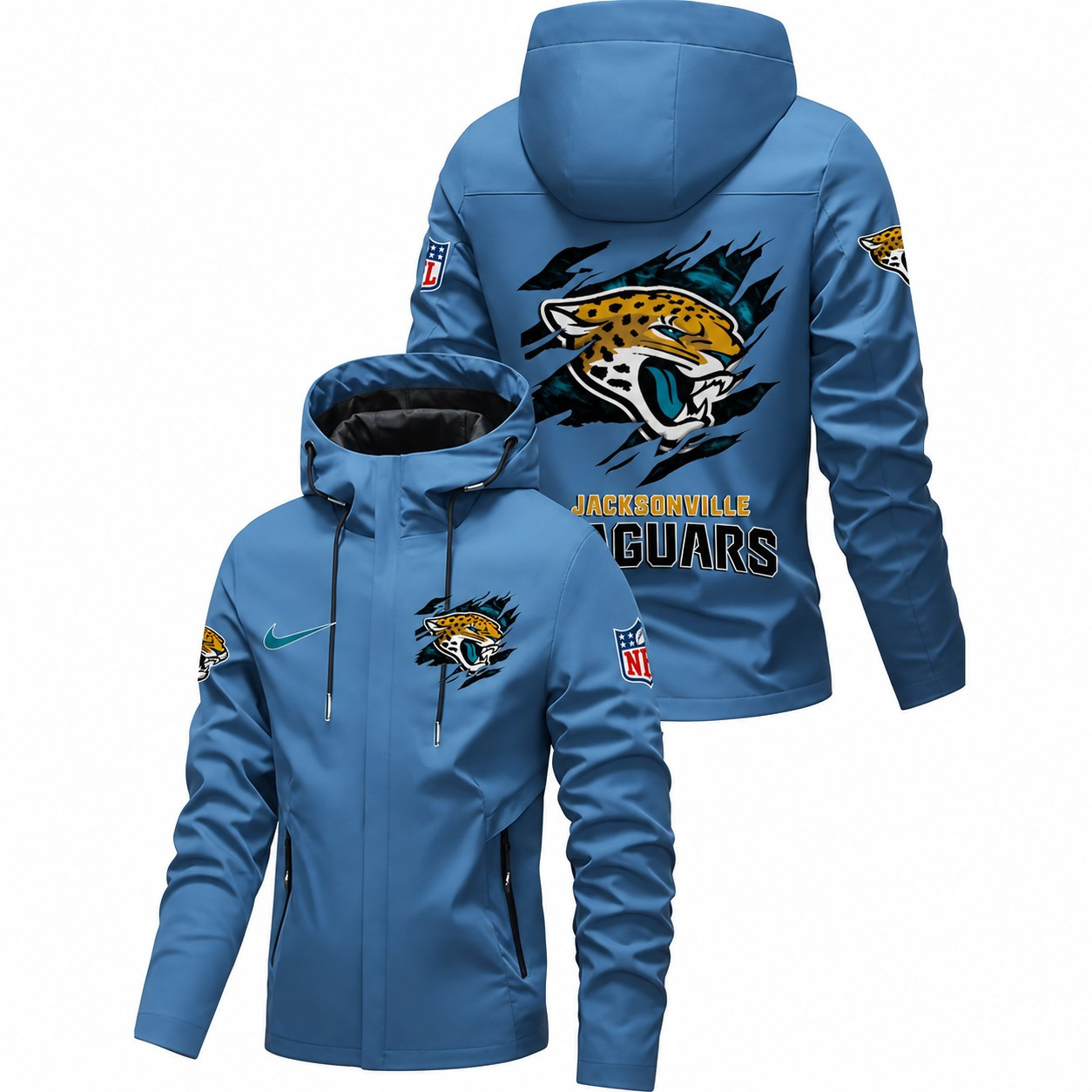 Jacksonville Jaguars Motorcycle Riding Windbreaker Four Seasons Windproof PRFEEB