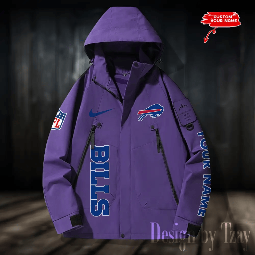 Buffalo Bills Windbreaker Unisex Outdoor Windproof Rain Coat Antifouling PHVYWQ